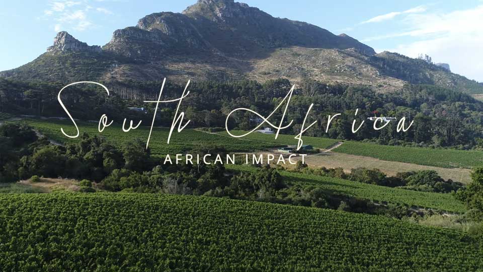 A banner for a volunteer program in South Africa.